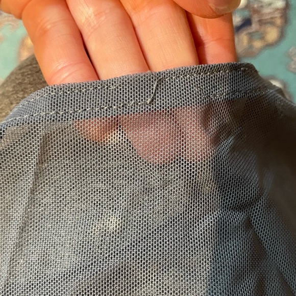 ADIDAS x Stella McCartney Workout Top Batwing Sleeves Mesh Back Grey Small - Picture 6 of 6